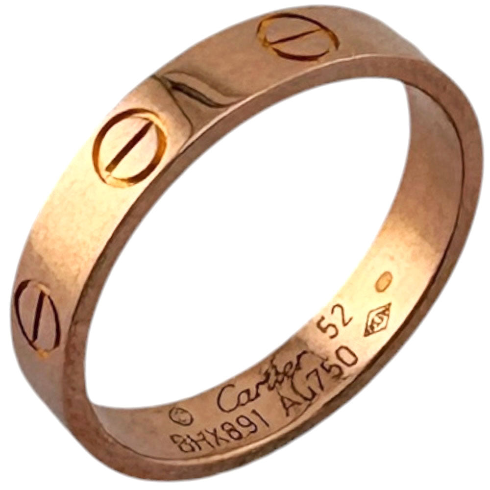 CARTIER カルティエ ミニラブ リング 指輪 11.5号 18金 K18ピンク