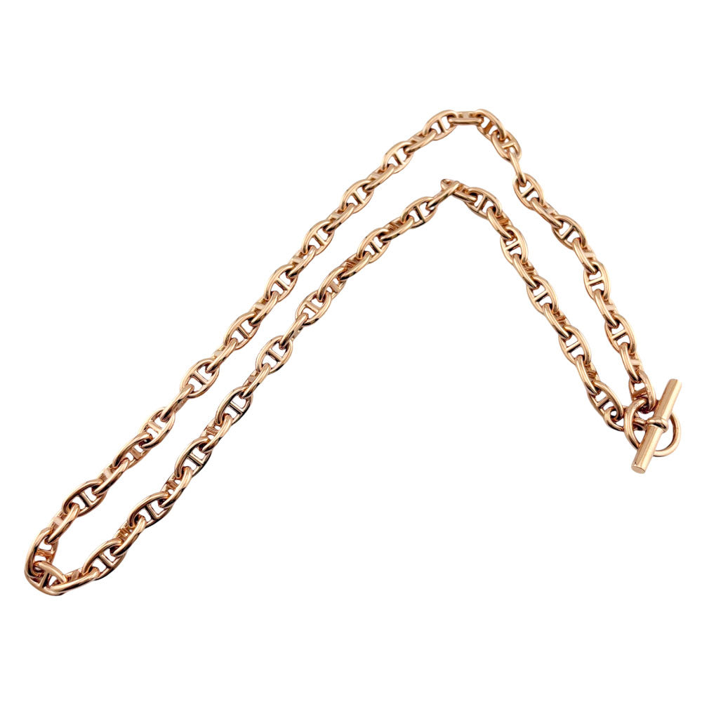 HERMES Chaine d'Ancre Necklace 18K K18 Pink Gold Women's Used
