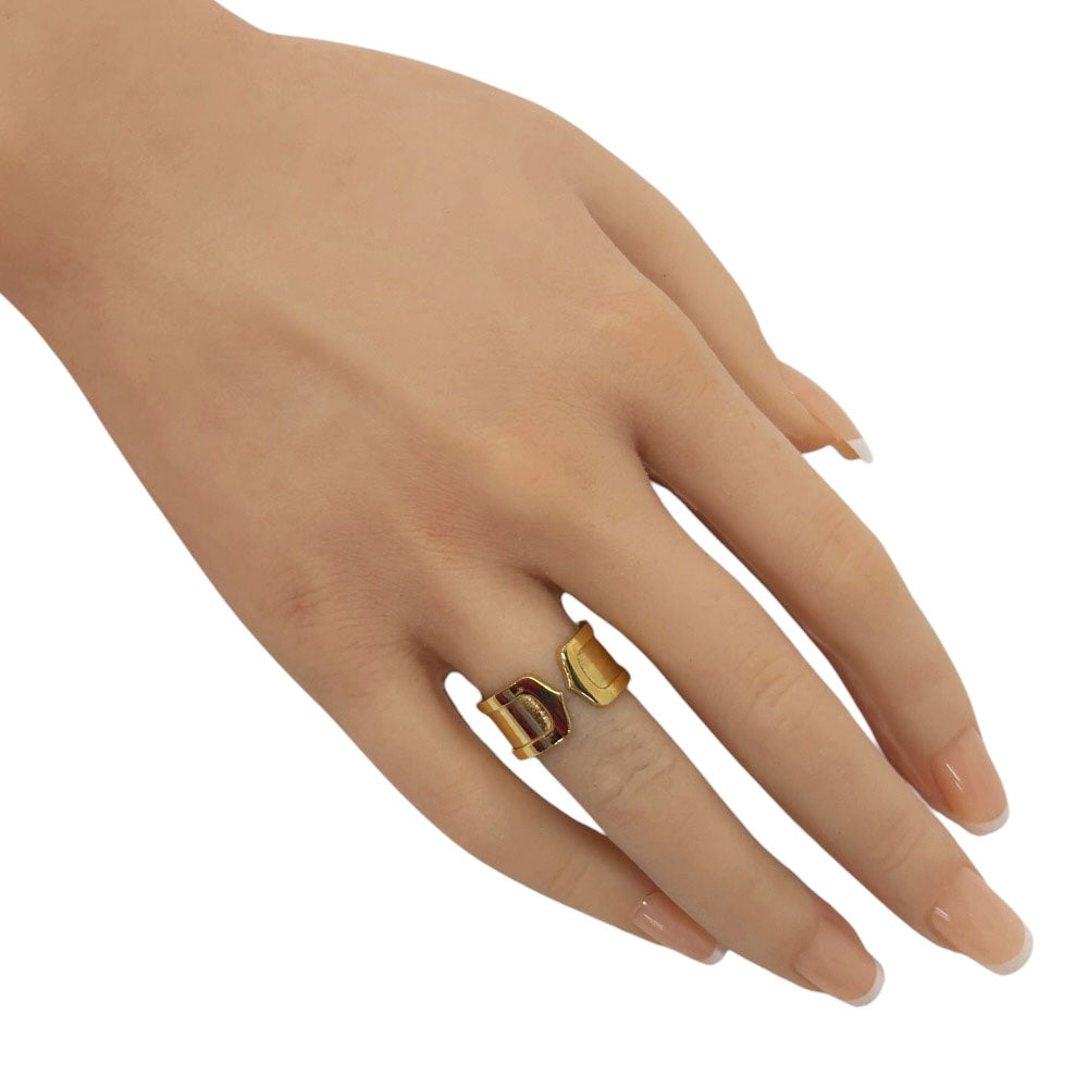 【美品】【カルティエ】Cartier ブローチ 2C ゴールドカラー CARTIER カルティエ 2C リング 指輪 11号 18金 K18イエローゴールド