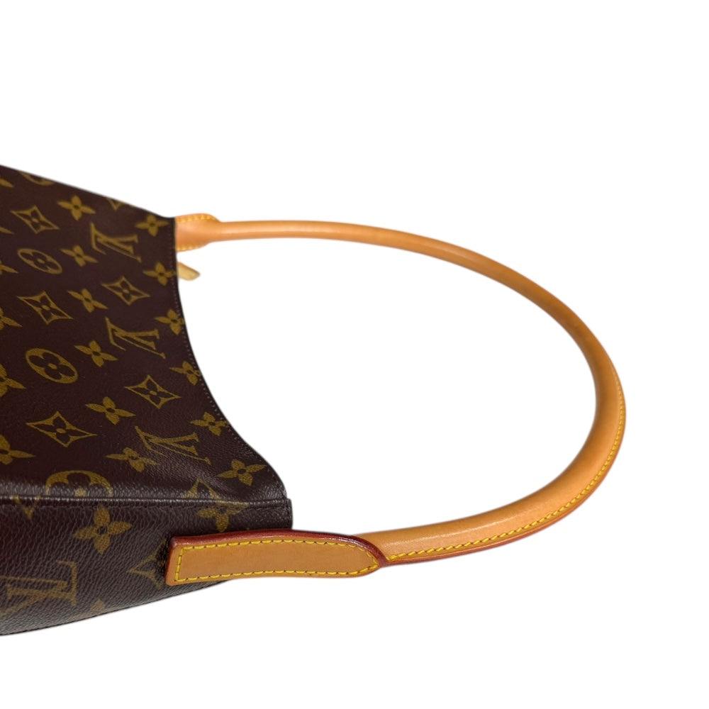LOUIS VUITTON ハンドバッグ モノグラム ルーピングMM ブラウン