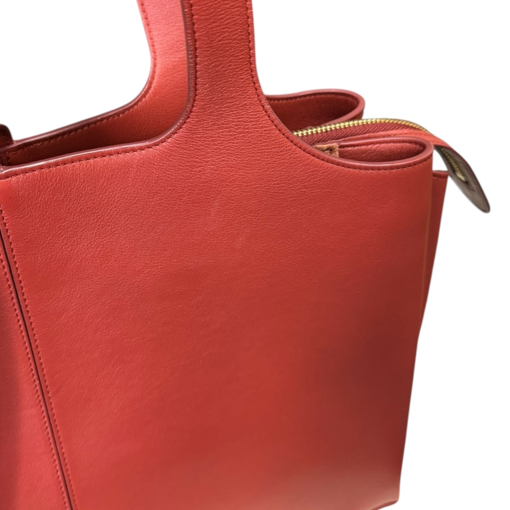 CELINE セリーヌ トライフォード ミディアム トートバッグ レザー