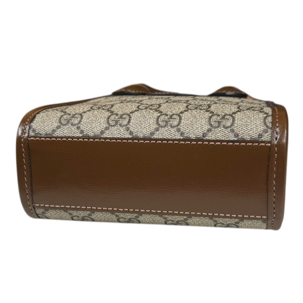 GUCCI ショルダーバッグ GGスプリーム インターロッキング ブラウン グッチ GGスプリーム インターロッキングG PVC×レザー ショルダー