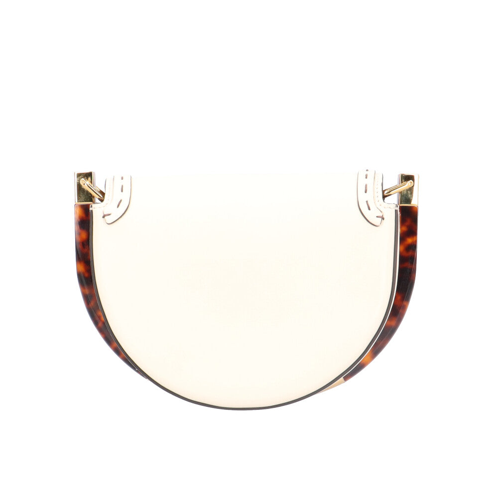 FENDI フェンディ ムーンライト ショルダーバッグ レザー ホワイト