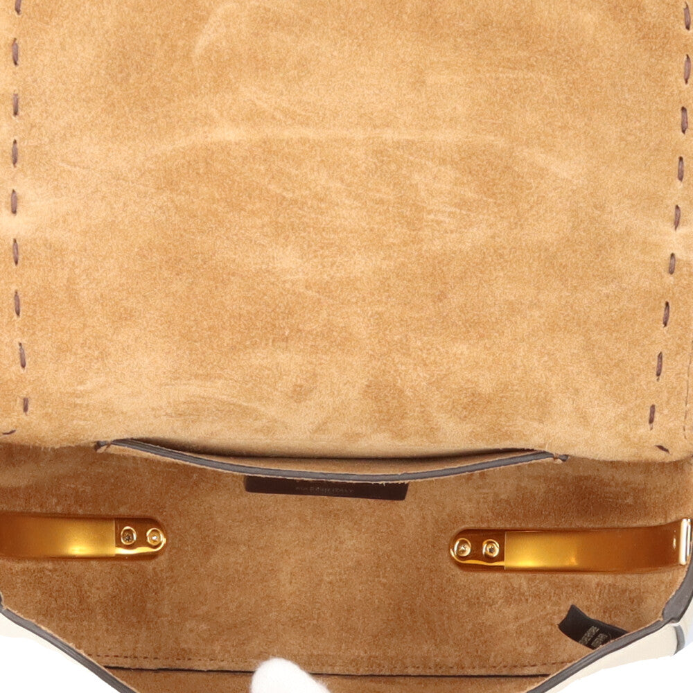 FENDI フェンディ ムーンライト ショルダーバッグ レザー ホワイト 