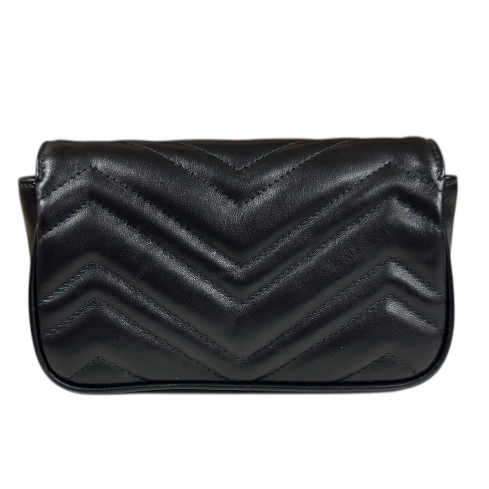 GUCCI グッチ GGマーモント ショルダーバッグ ブラック