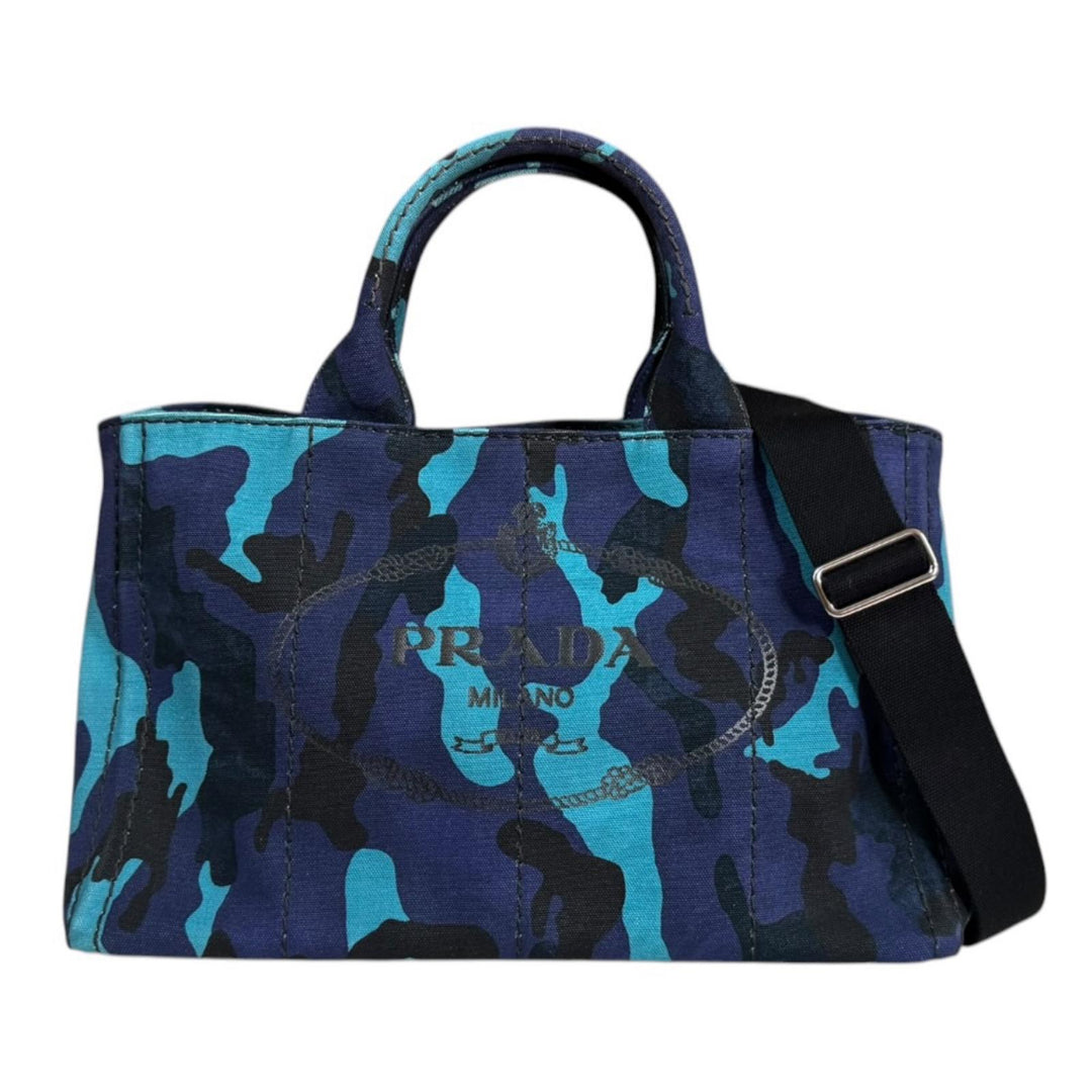 PRADA プラダ カモフラ柄 カナパトートM ショルダーバッグ キャンバス