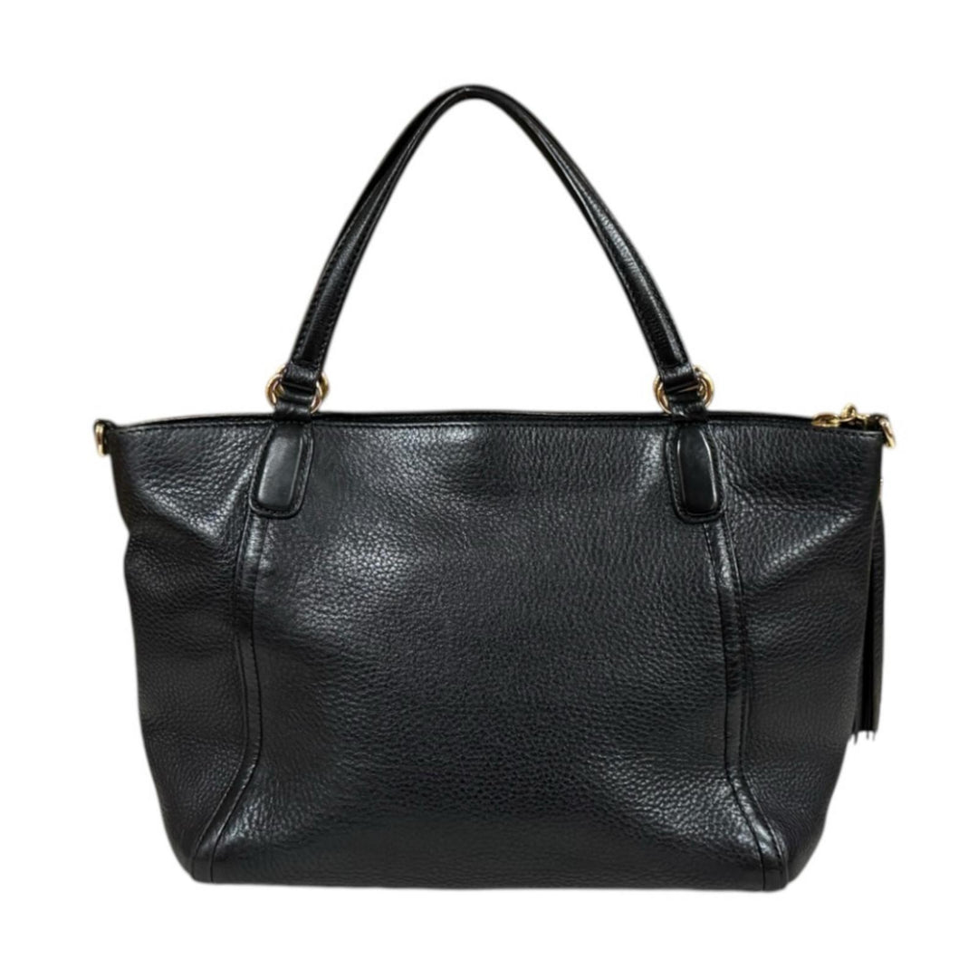 GUCCI グッチ ソーホー ショルダーバッグ レザー ブラック レディース
