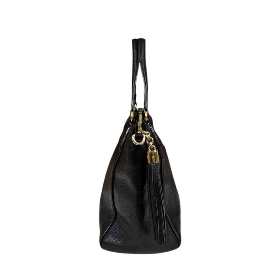 GUCCI グッチ ソーホー ショルダーバッグ レザー ブラック レディース