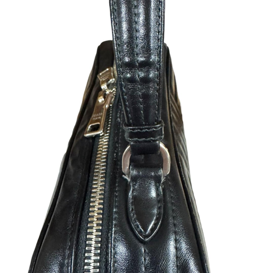 PRADA プラダ ダイアグラム ショルダーバッグ レザー ブラック