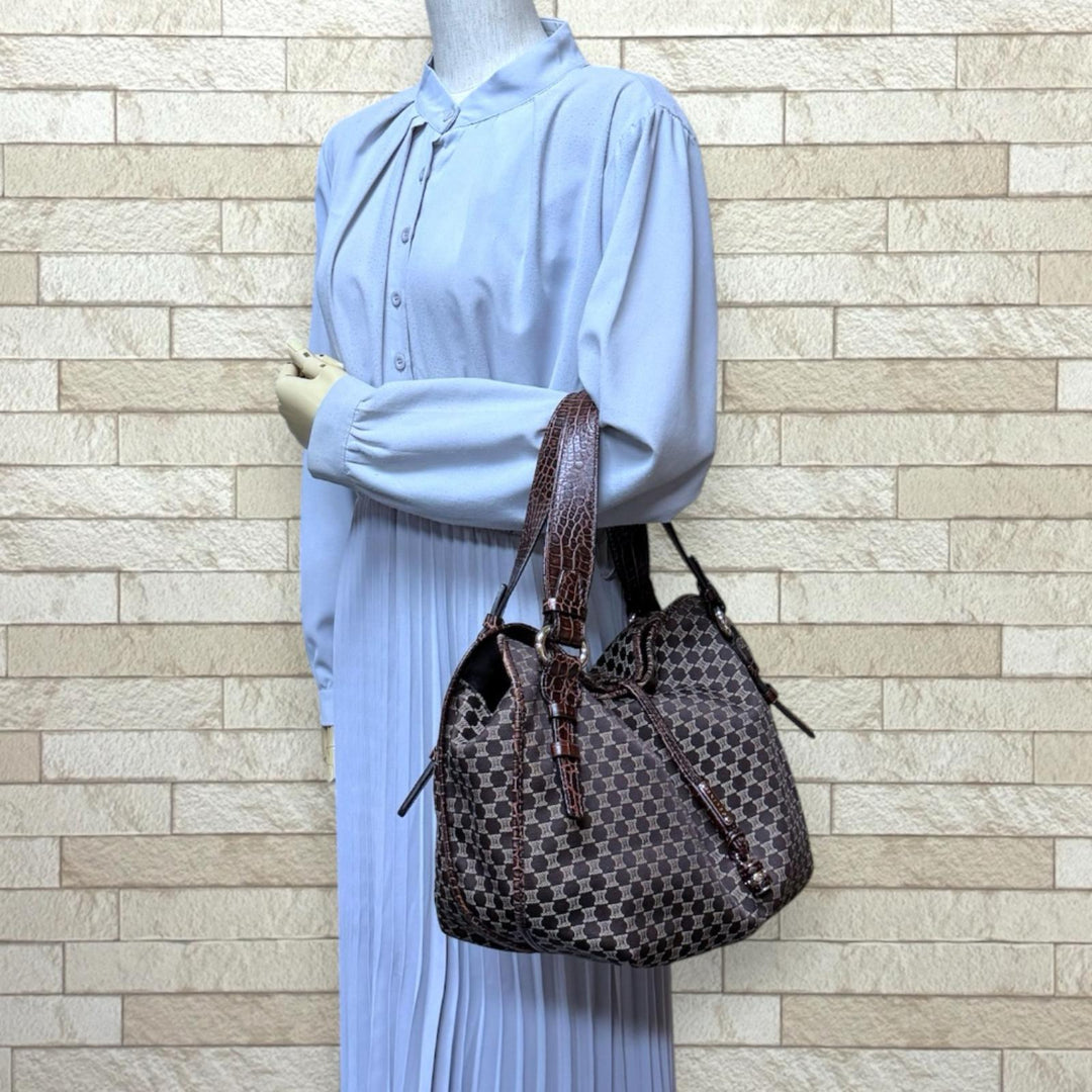 CELINE セリーヌ ビタースウィート マカダム トートバッグ キャンバス