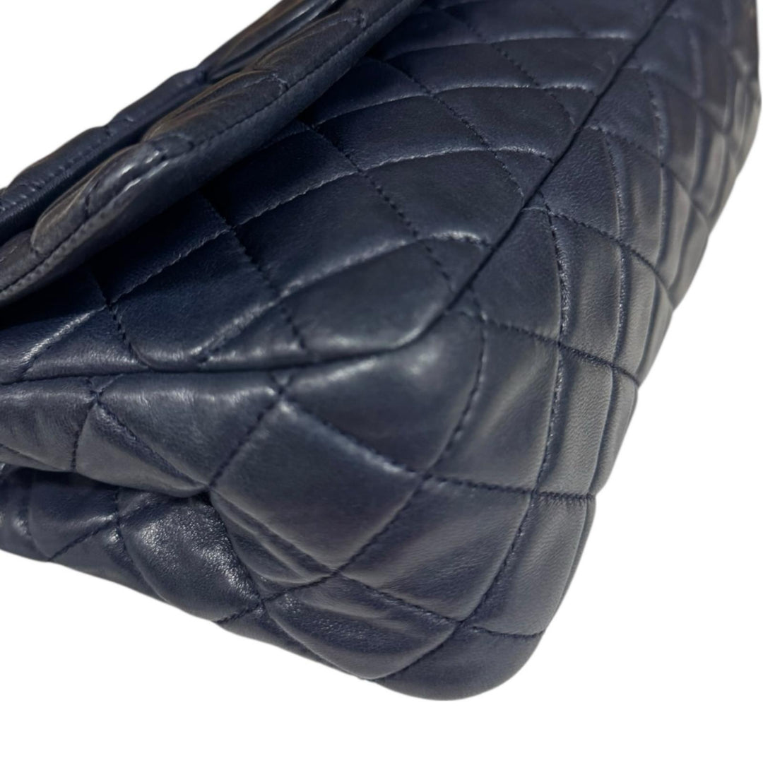 CHANEL シャネル マトラッセ ショルダーバッグ ラムスキン ネイビー