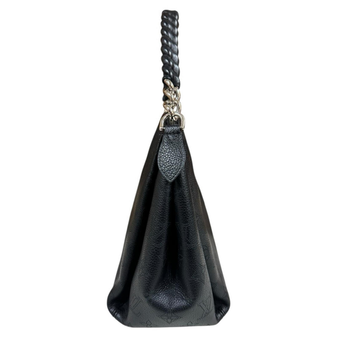 ルイヴィトン バビロンチェーンBB マヒナ ショルダーバッグ モノグラムマヒナ M51223 ブラック レディース LOUIS VUITTON  中古 LOUIS VUITTON（ルイ・ヴィトン） ルイ ヴィトン モノグラム マヒナ