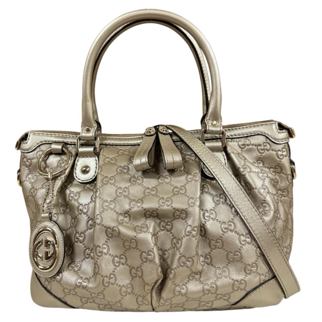 GUCCI グッチ スーキー グッチシマ ショルダーバッグ シマレザー