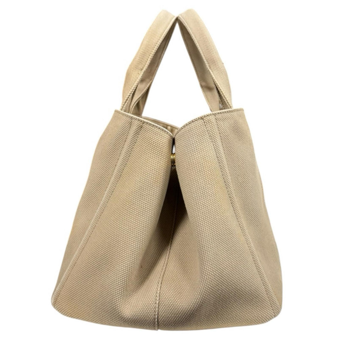 PRADA プラダ カナパトートL ハンドバッグ キャンバス ベージュ