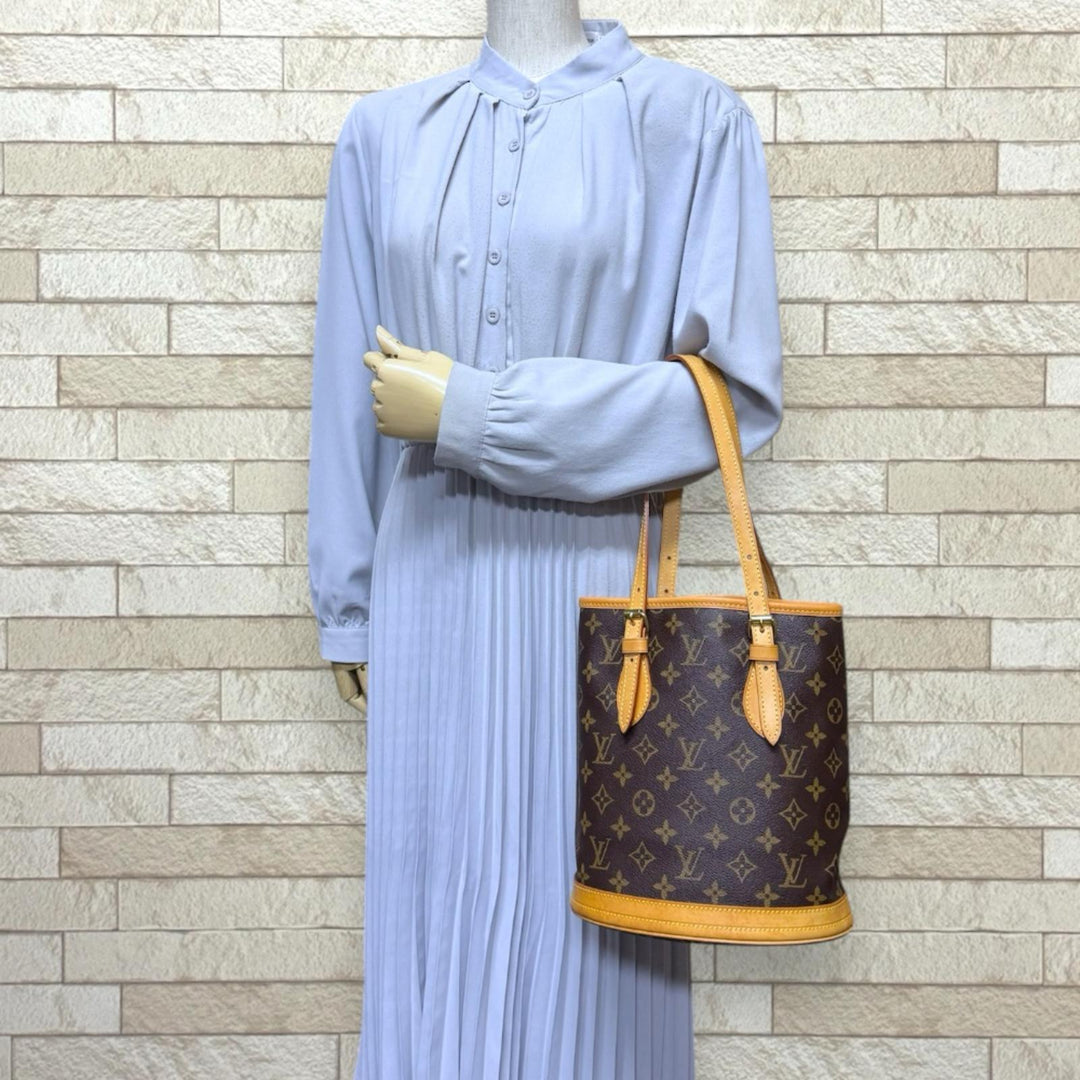 LOUIS VUITTON ルイヴィトン バケットPM モノグラム ハンドバッグ