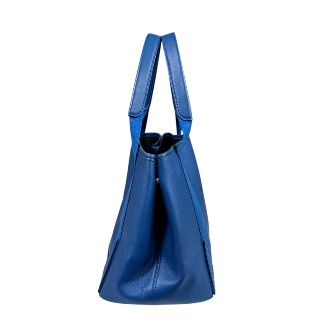 BALENCIAGA バレンシアガ ネイビーカバS ハンドバッグ レザー ブルー