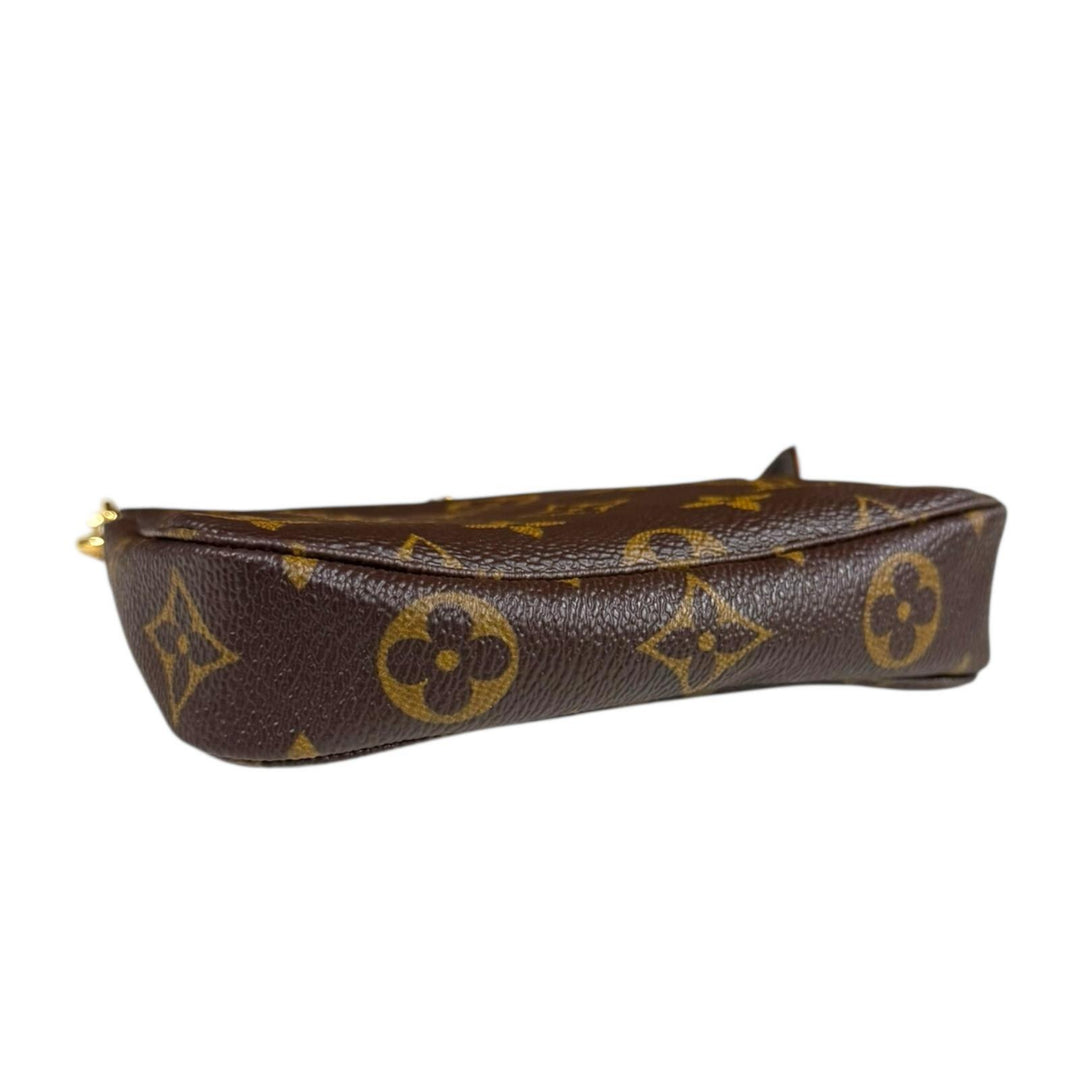 美品　ルイヴィトン　ミニポシェット　アクセソワール　モノグラム　ブラウン LOUIS VUITTON ルイヴィトン ミニポシェットアクセソワール モノグラム