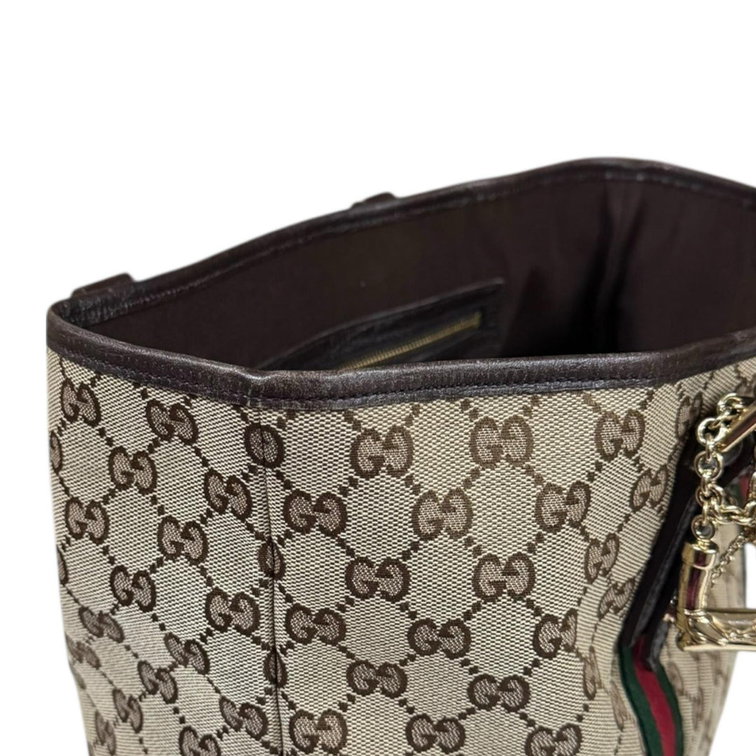 GUCCI グッチ シェリーライン トートバッグ GGキャンバス ベージュ