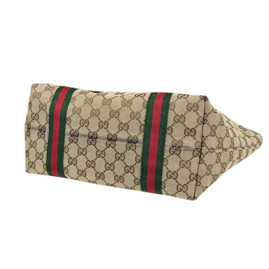 GUCCI グッチ シェリーライン トートバッグ GGキャンバス ベージュ