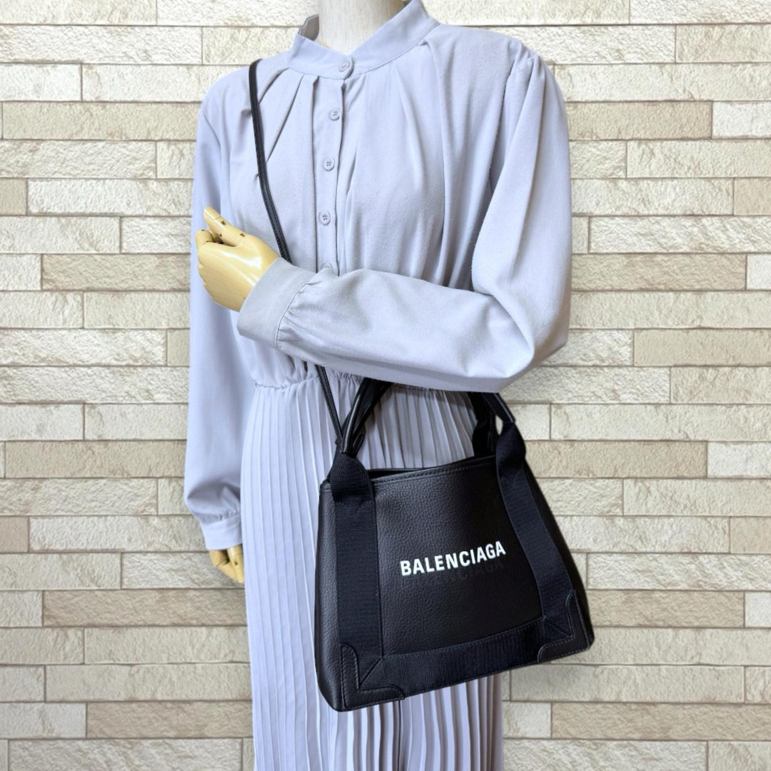 BALENCIAGA バレンシアガ ネイビー カバス XS ショルダーバッグ レザー