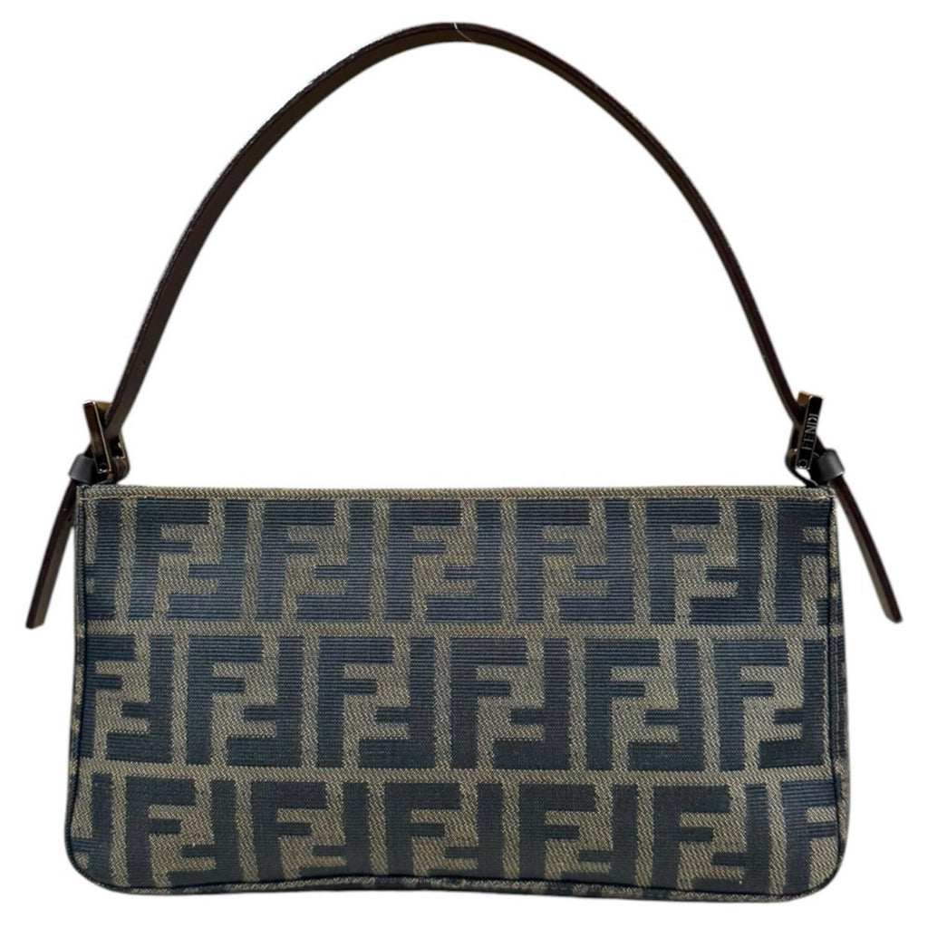 FENDI フェンディ ズッカ ハンドバッグ キャンバス ブラウン