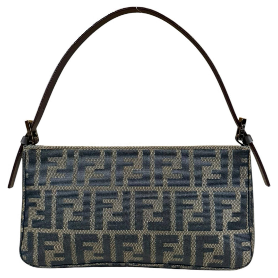 FENDI フェンディ ズッカ ハンドバッグ キャンバス ブラウン
