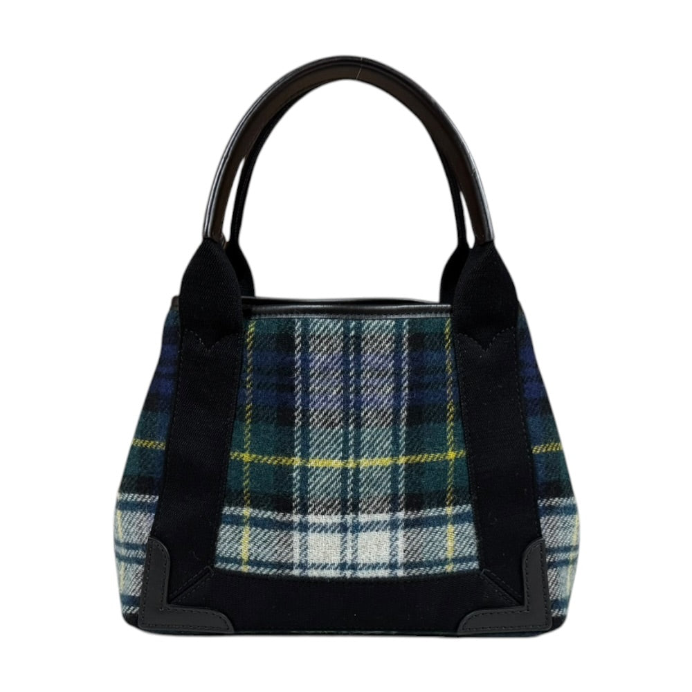 BALENCIAGA バレンシアガ タータンチェック柄 ネイビーカバXS