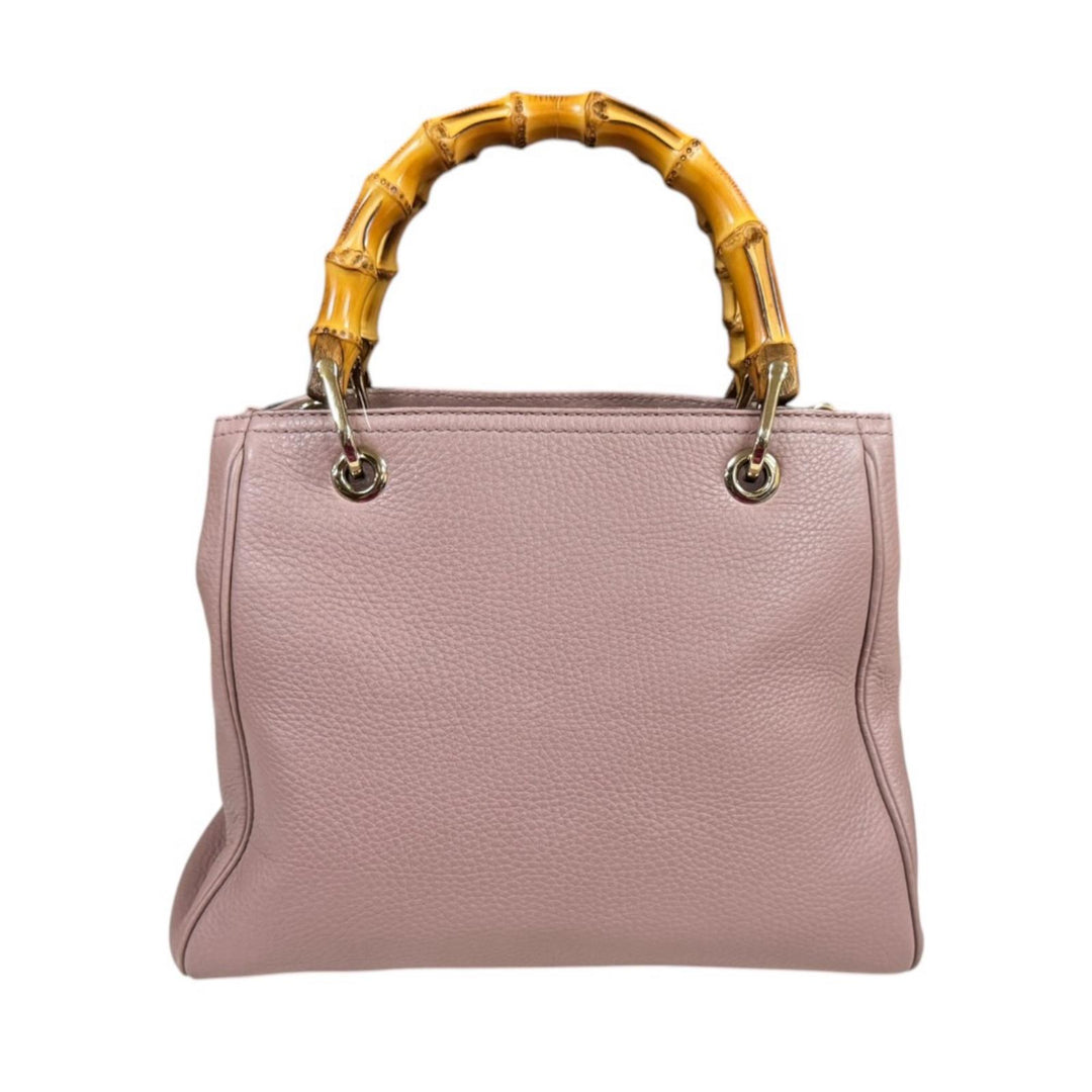 GUCCI バンブー ハンドバッグ ピンク GUCCI グッチ バンブー ショルダーバッグ レザー ピンク レディース