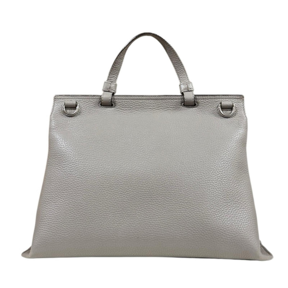 GUCCI グッチ バンブー ショルダーバッグ レザー グレー レディース