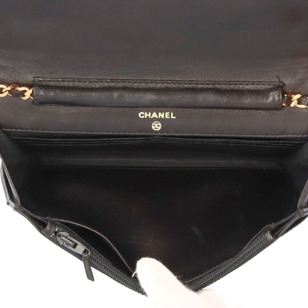 CHANEL シャネル ココマーク ショルダーバッグ エナメル ブラック