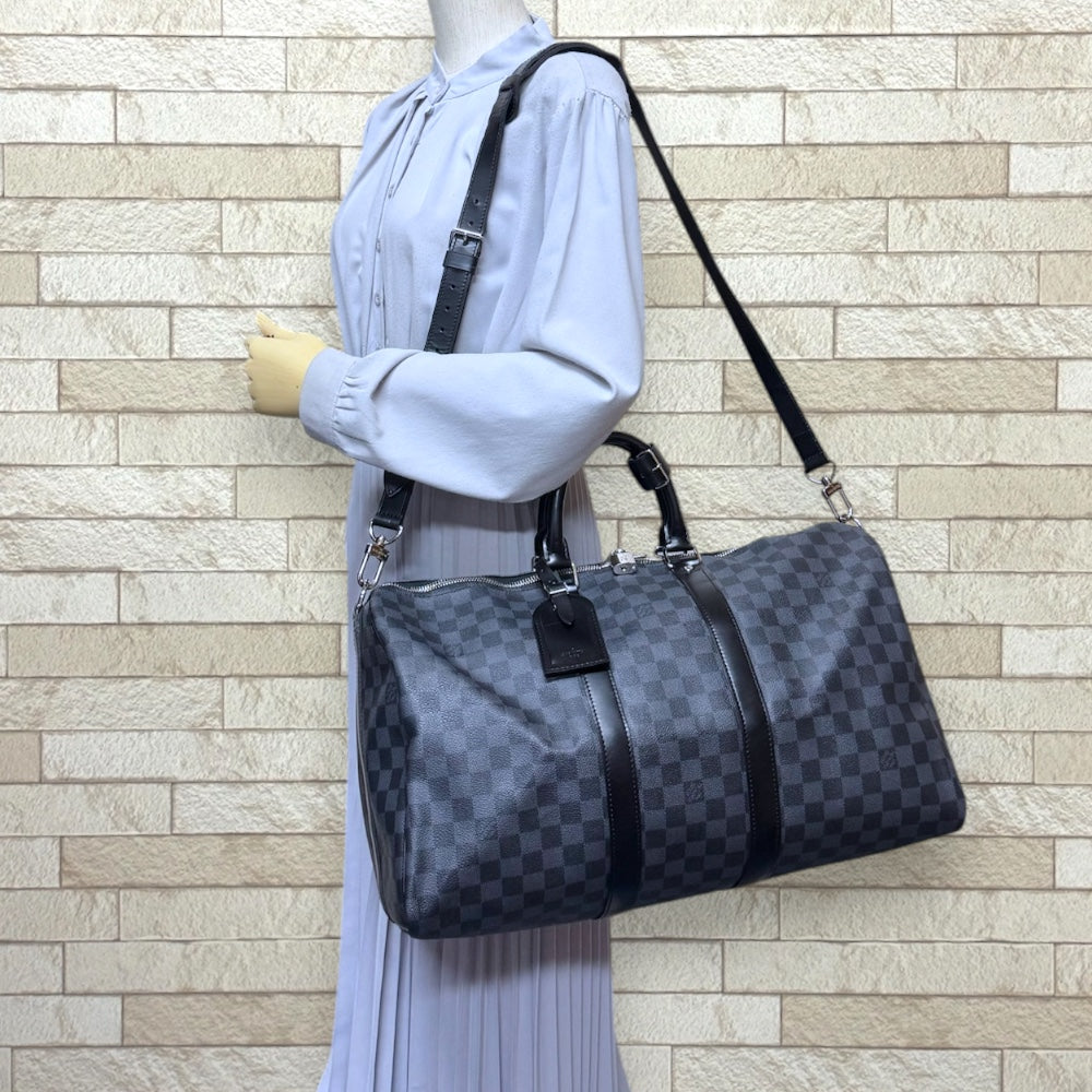 LOUIS VUITTON ルイヴィトン キーポルバンドリエール45 ダミエグラ