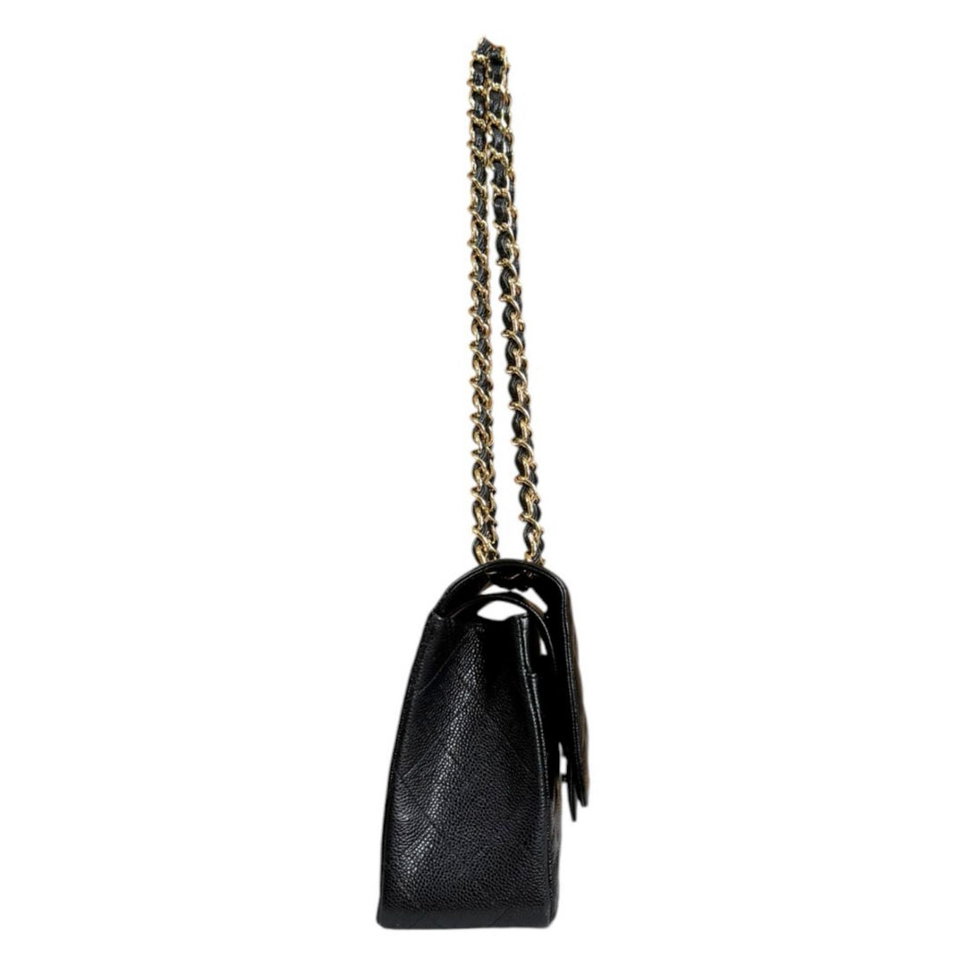 CHANEL シャネル Wフラップ30 マトラッセ ショルダーバッグ キャビア