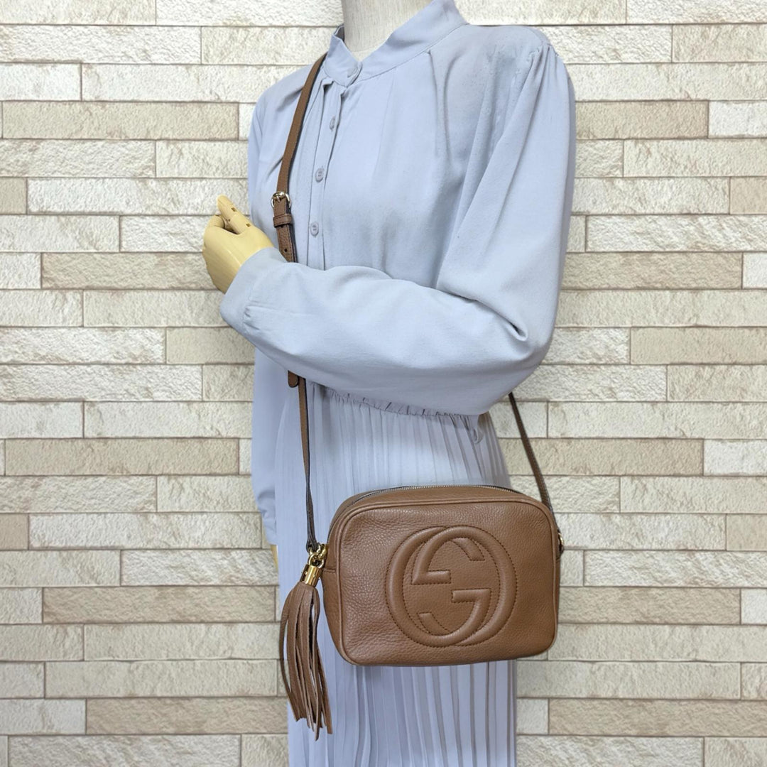 GUCCI グッチ ディスコバッグ ソーホー ショルダーバッグ レザー