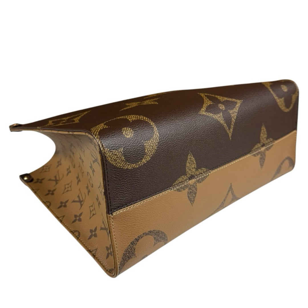 ゴールデンウィーク特別値下げ中、LOUIS VUITTON モノグラム超美品 LOUIS VUITTON On the Go MM Monogram Giant Shoulder Bag Brown