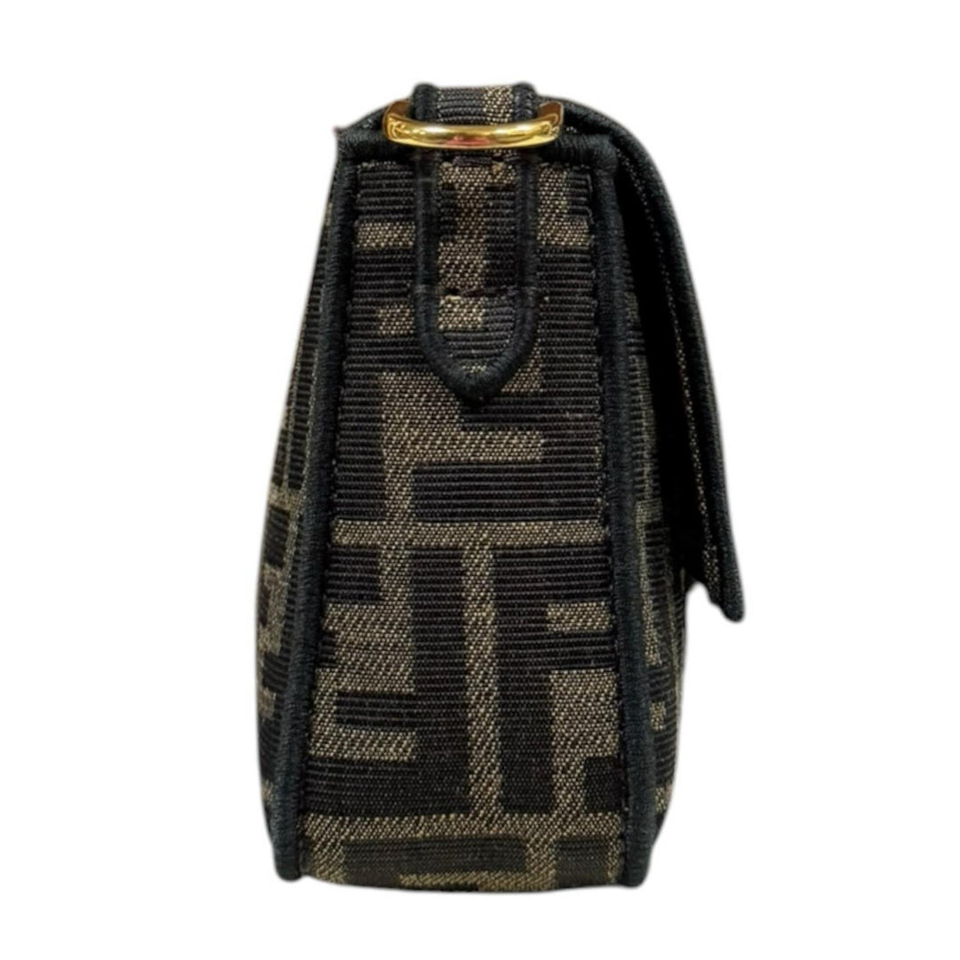 FENDI フェンディ バゲット ミニ ズッカ ショルダーバッグ キャンバス