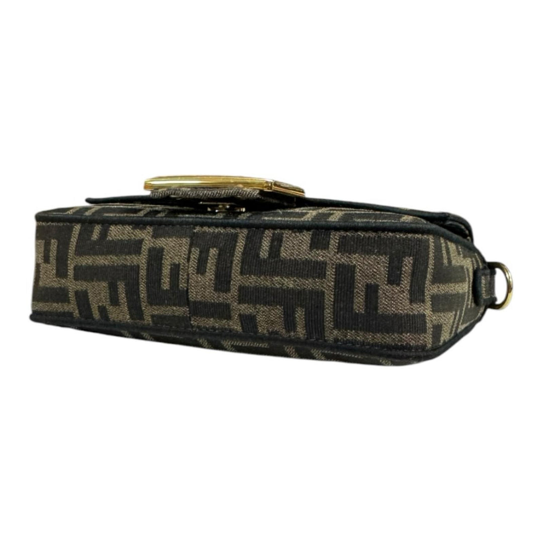 FENDI フェンディ バゲット ミニ ズッカ ショルダーバッグ キャンバス