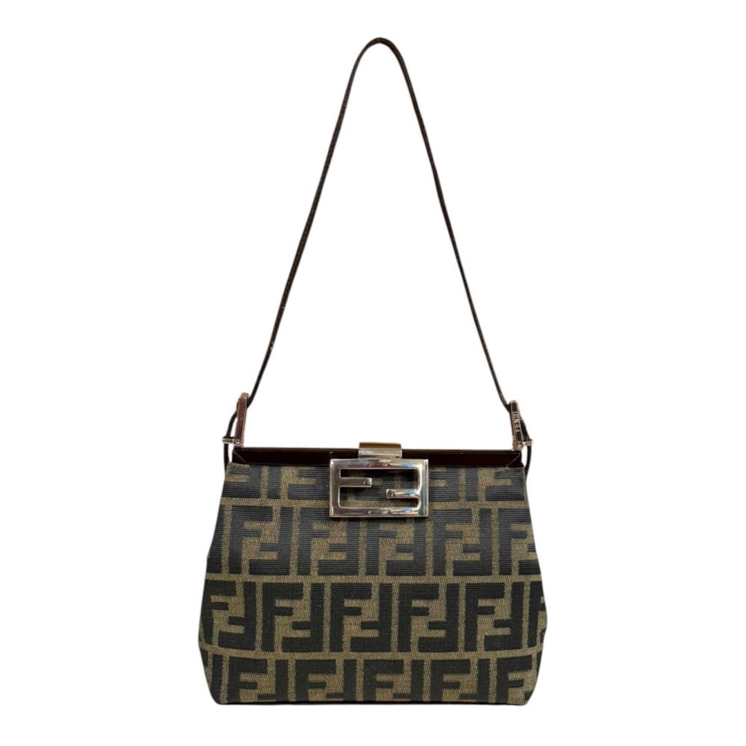 FENDI フェンディ ミニバゲット ズッカ ショルダーバッグ キャンバス