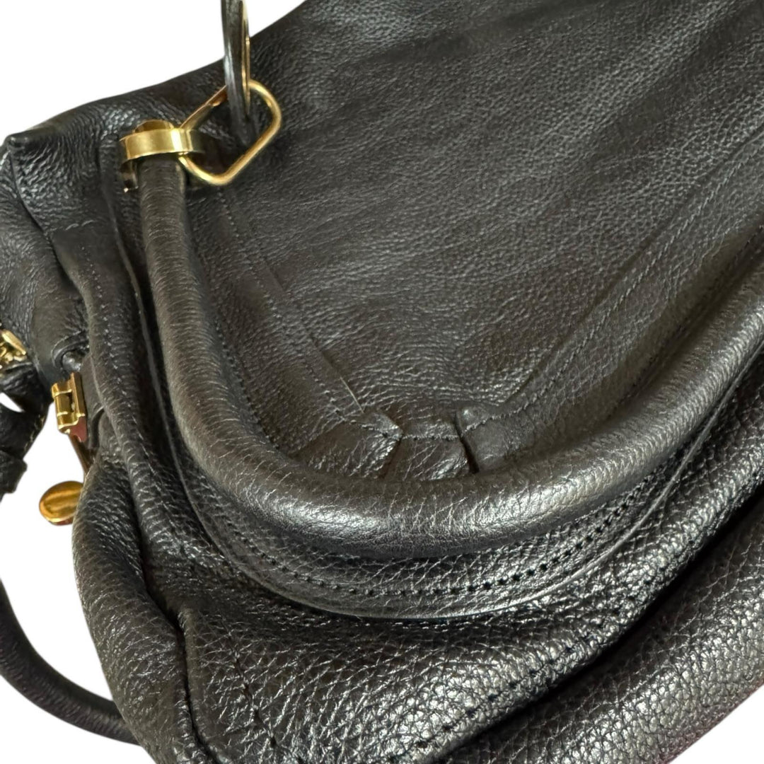 Chloe クロエ パラティ ショルダーバッグ レザー ブラック レディース