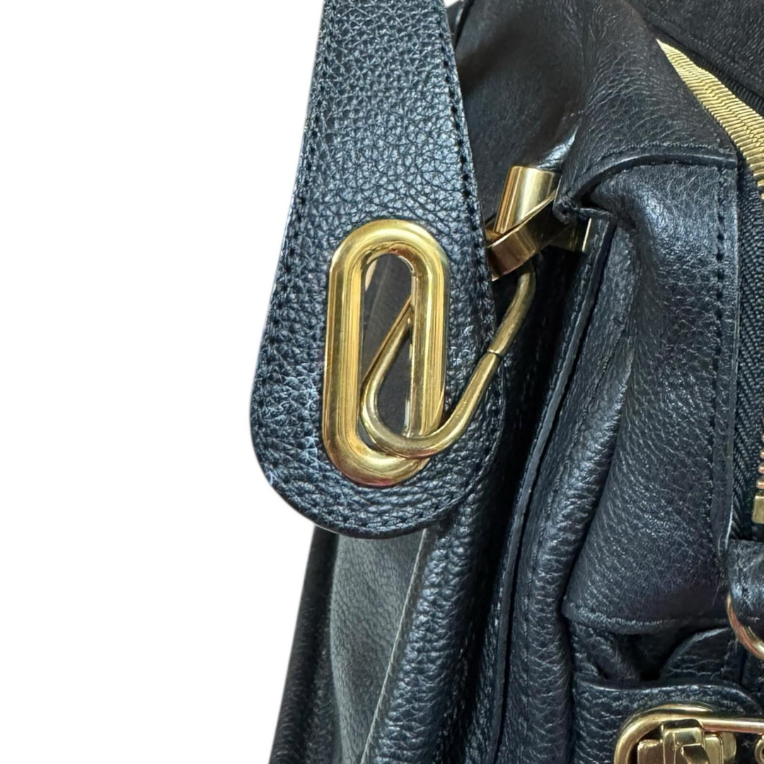Chloe クロエ パラティ ショルダーバッグ レザー ブラック レディース