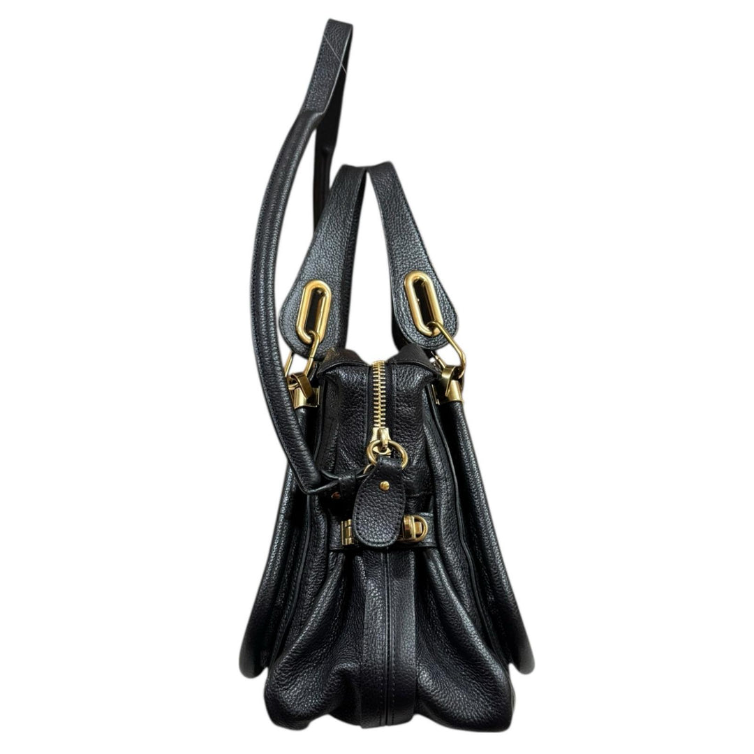 Chloe クロエ パラティ ショルダーバッグ レザー ブラック レディース