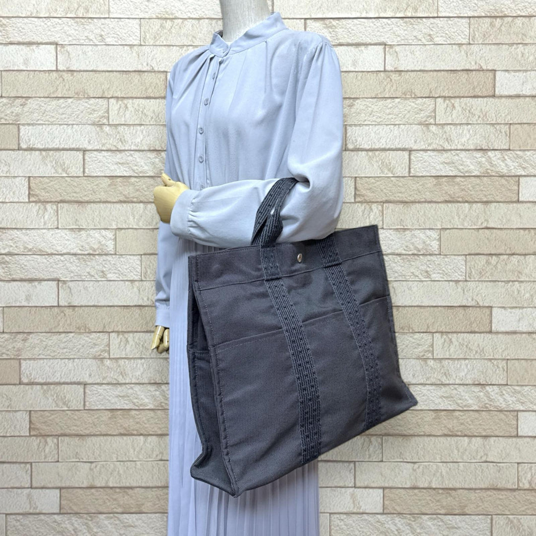 HERMES エルメス エールライントートMM トートバッグ キャンバス