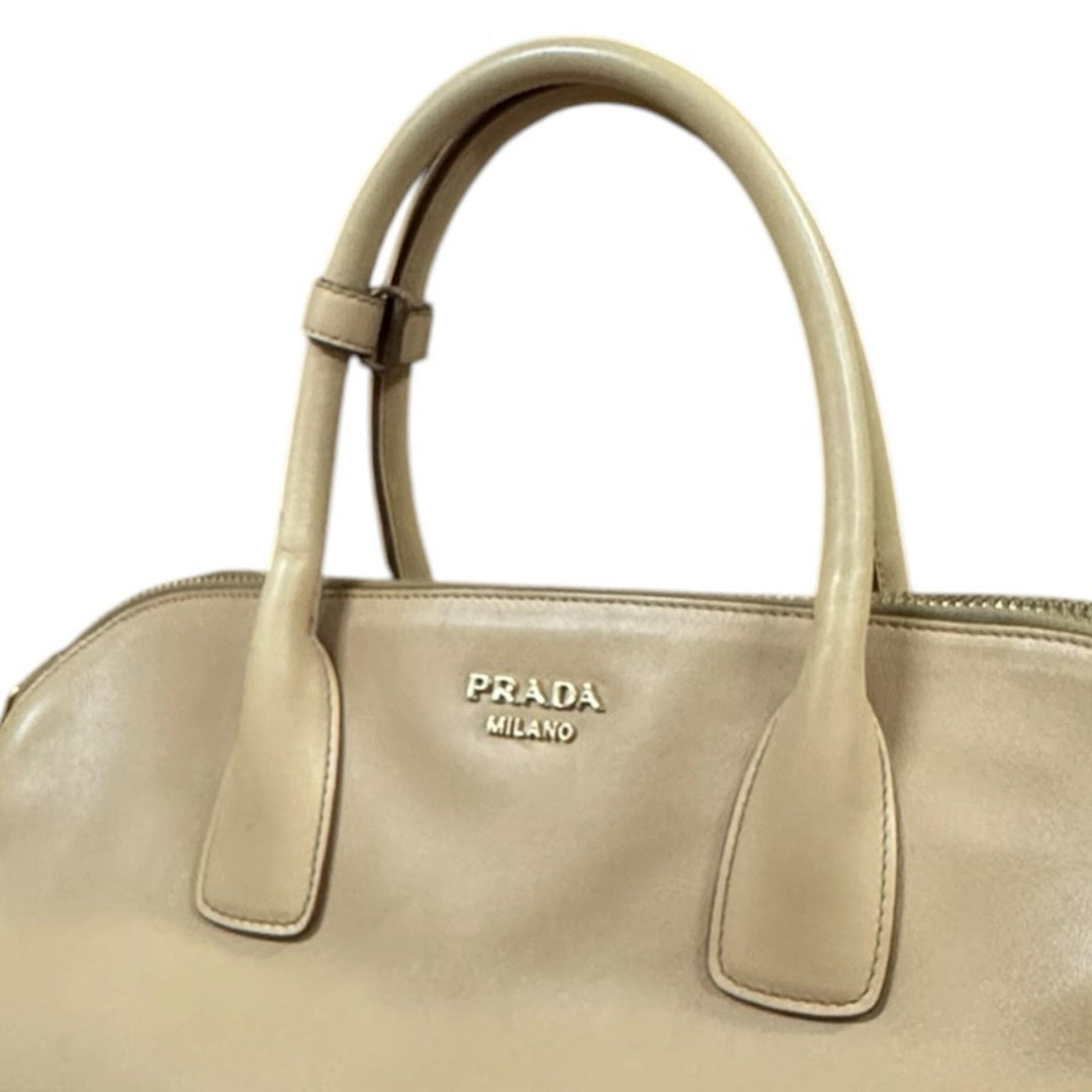 PRADA プラダ ハンドバッグ レザー ベージュ レディース 中古 – 【公式 