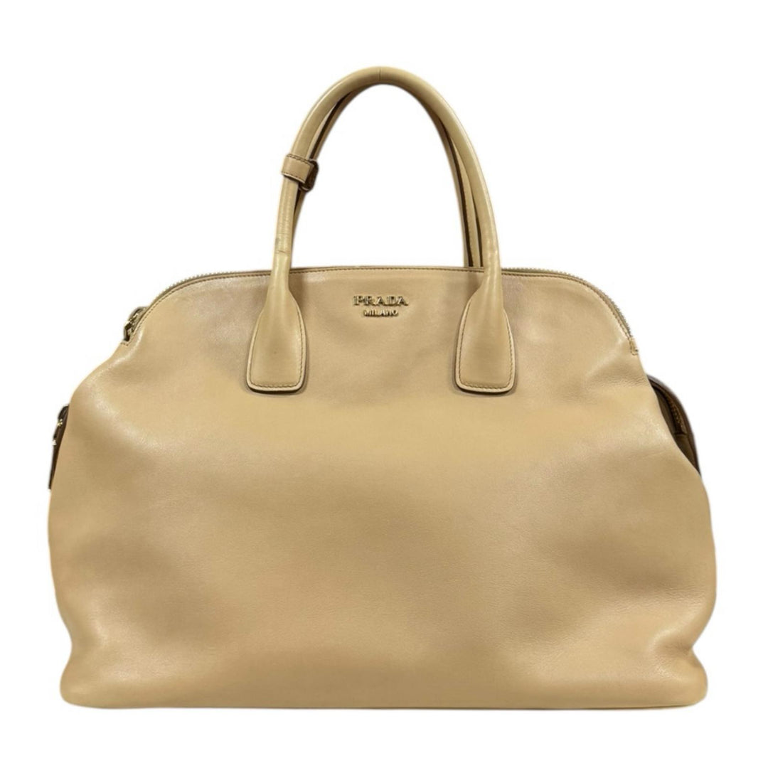 PRADA プラダ ハンドバッグ レザー ベージュ レディース 中古 – 【公式