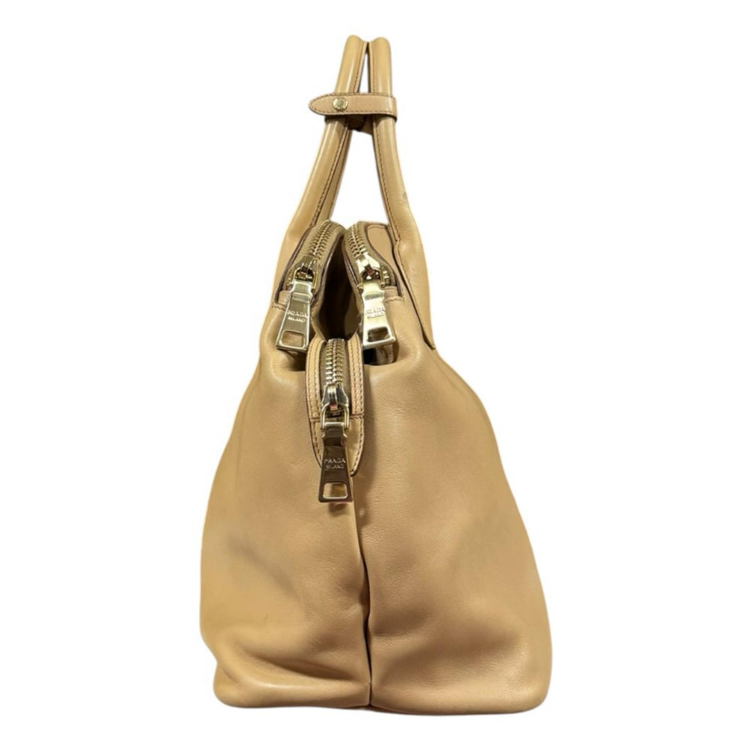 PRADA プラダ ハンドバッグ レザー ベージュ レディース 中古 – 【公式