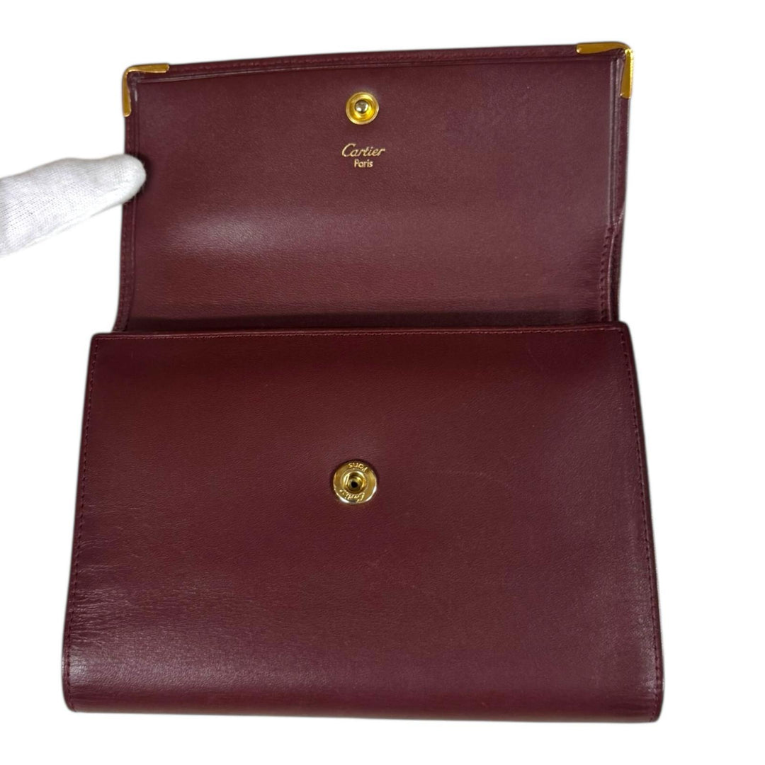 CARTIER カルティエ マストライン 三つ折り財布 レザー レディース