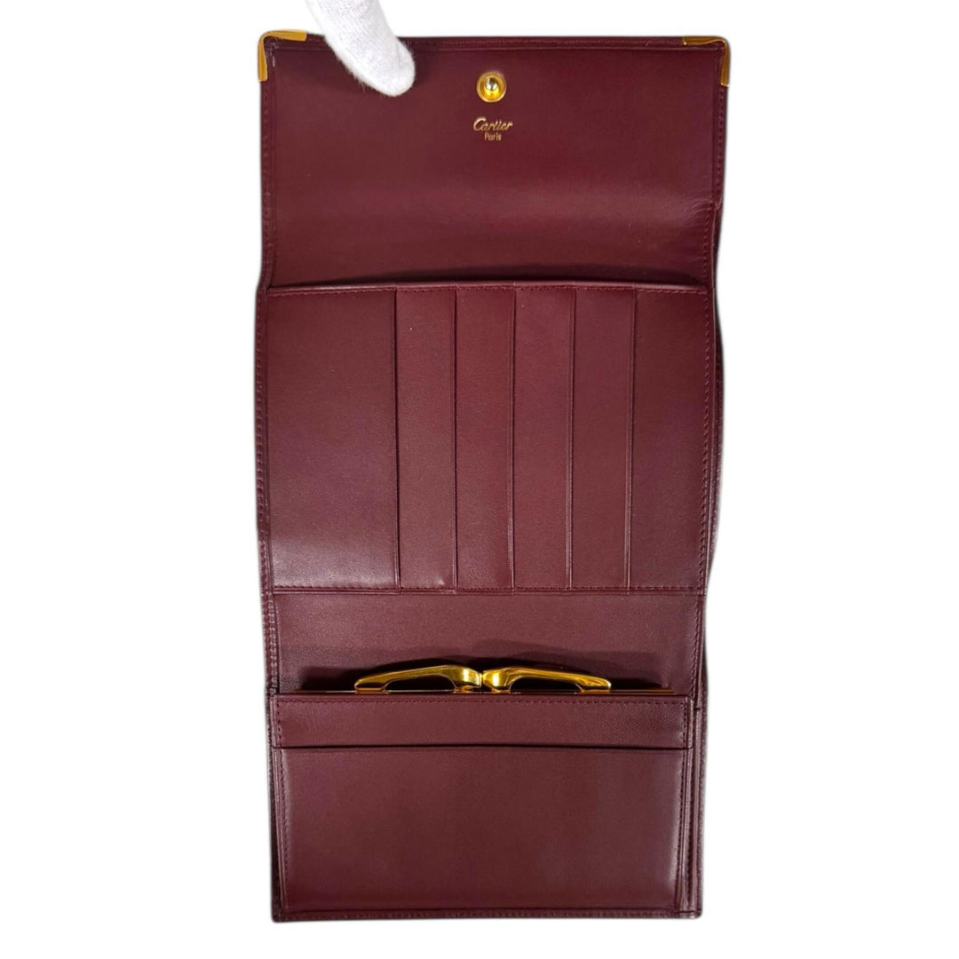 CARTIER カルティエ マストライン 三つ折り財布 レザー レディース