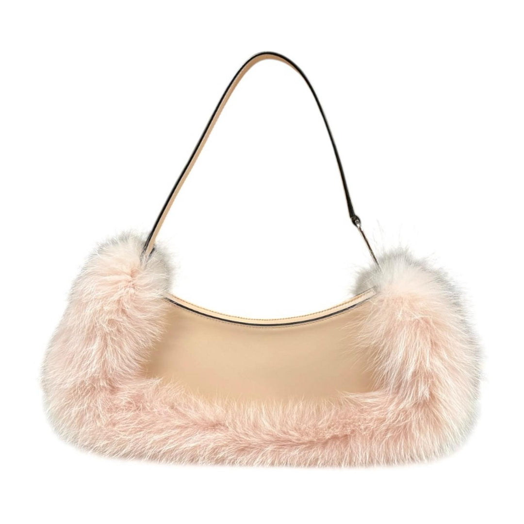 ■FENDI（フェンディ）良品 /レザー/ショルダーバッグ/ ライトピンク系 FENDI フェンディ オーロック スウィング ショルダーバッグ レザー