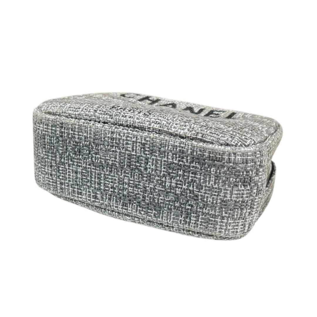 CHANEL シャネル ドーヴィル ポーチ ツイード レディース 中古