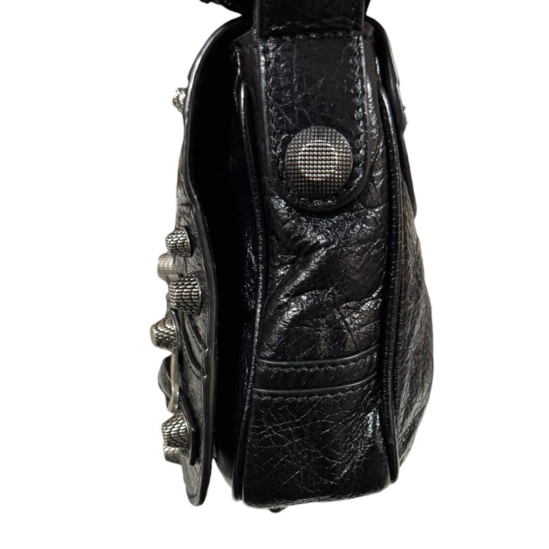 バレンシアガ ル・カゴール フラップバッグ  ショルダーバッグ ブラック ユニセックス BALENCIAGA  中古 BALENCIAGA（バレンシアガ） ル・カゴール フラップバッグ ショルダー