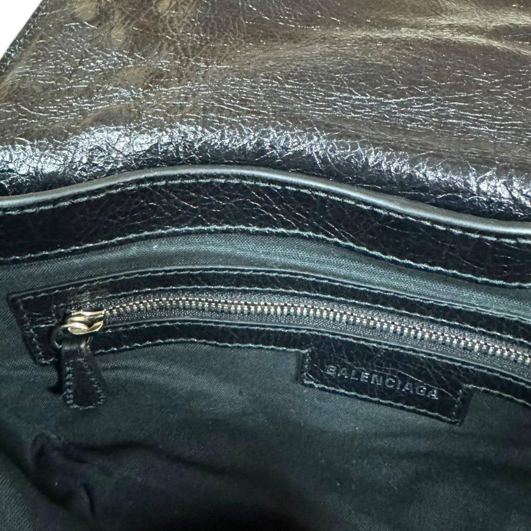 バレンシアガ ル・カゴール フラップバッグ  ショルダーバッグ ブラック ユニセックス BALENCIAGA  中古 BALENCIAGA（バレンシアガ） ル・カゴール フラップバッグ ショルダー